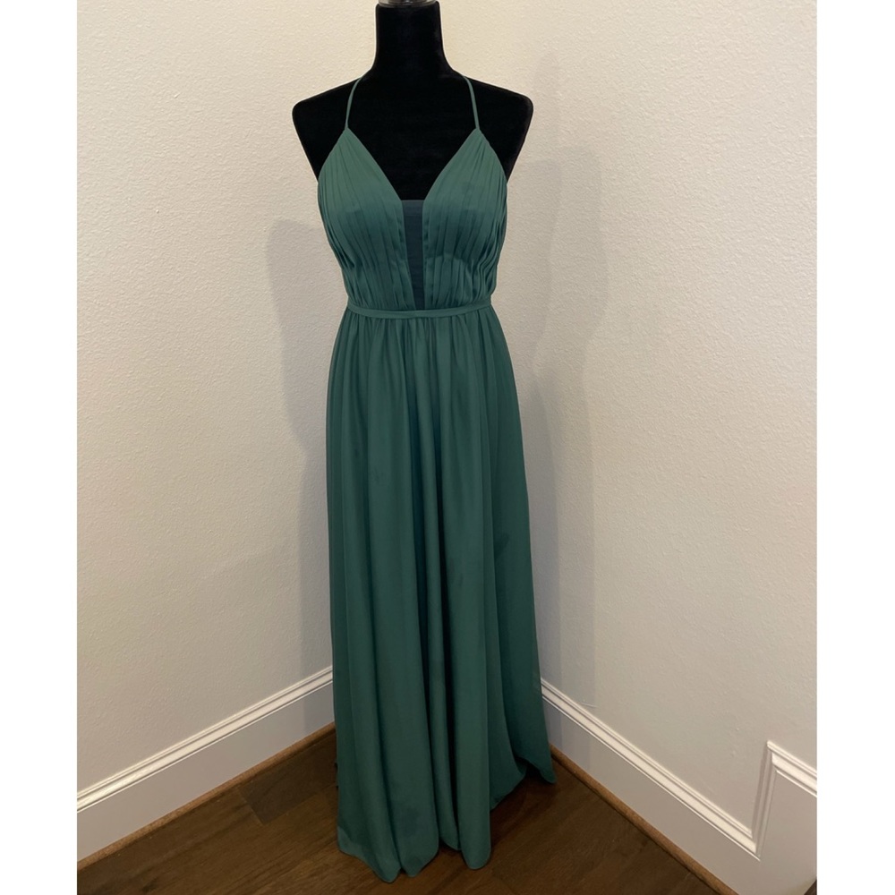 Azazie Alina Dark Green Formal Dress
